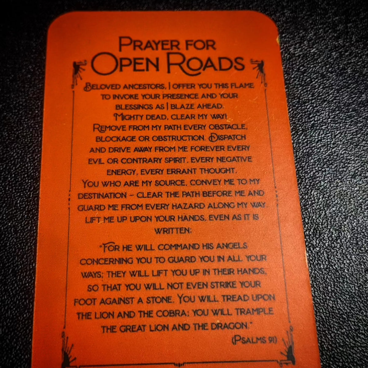 Road Opener Prayer Card Hoodoo Moses