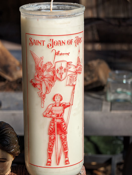 Joan of Arc Hand Poured Devotional Candle