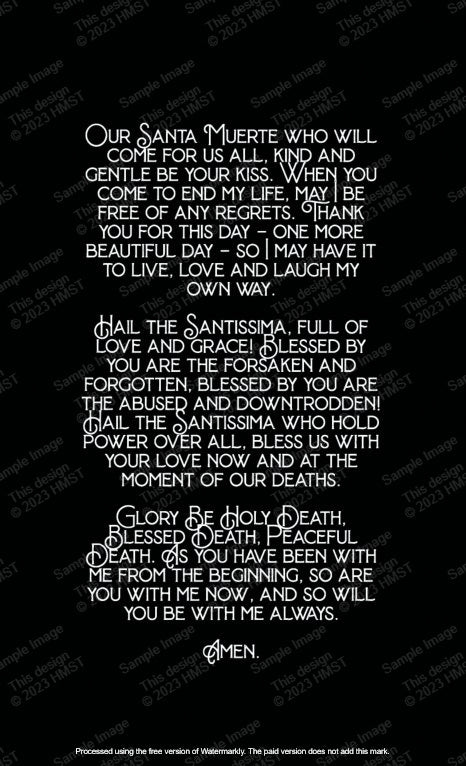 Santa Muerte Daily Devotions Prayer Cards 2.0