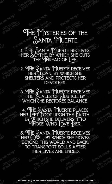 Santa Muerte Daily Devotions Prayer Cards 2.0