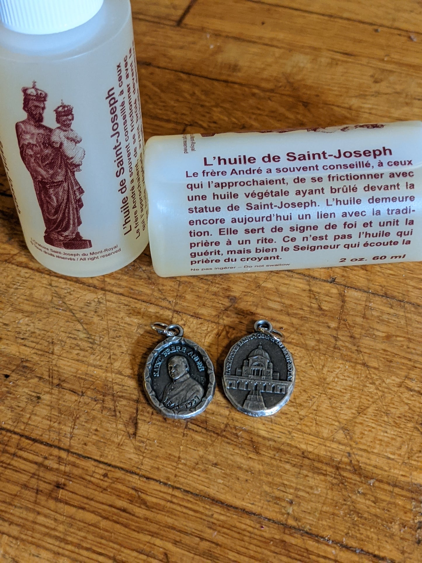 Blessed + Dressed Saint Frere Andre Medal Prepared in Holy Oil